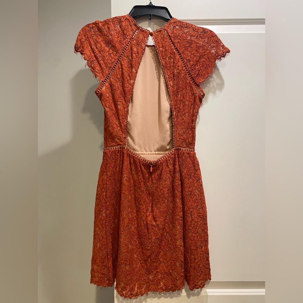 Stylestalker, Rust Lace Dress, Size XS